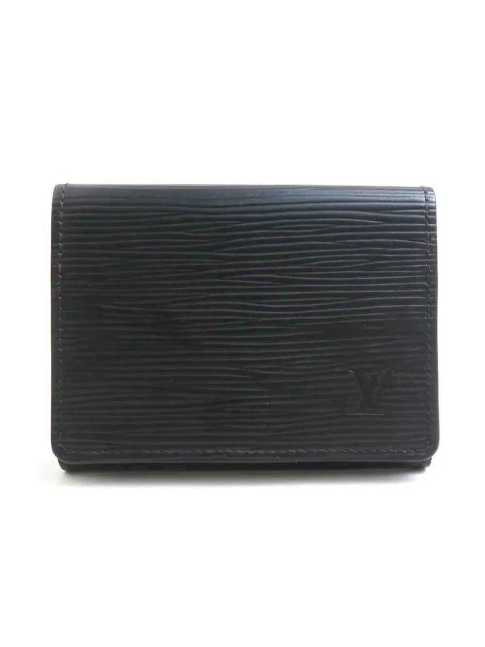 Auth Louis Vuitton Card Case Noir Epi #300525L19B